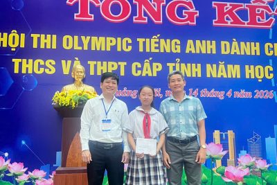 VINH DANH HỌC SINH ĐẠT GIẢI TRONG HỘI THI OLYMPIC TIẾNG ANH CẤP TỈNH